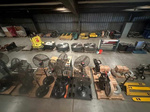 DANVILLE LIQUIDATION CENTER SPRING SALE: INDUSTRIAL SURPLUS, MATERIAL HANDLING EQUIPMENT, DUMP HOPPERS, PALLET RACKING, FLOOR SWEEPERS, FORKLIFTS & MORE