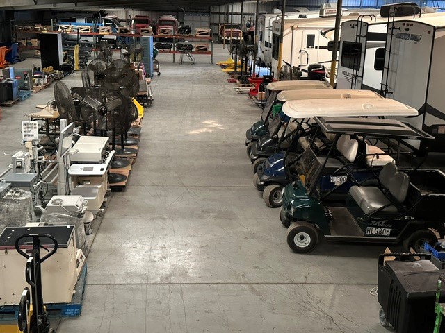 DANVILLE LIQUIDATION CENTER SPRING SALE: INDUSTRIAL SURPLUS, MATERIAL HANDLING EQUIPMENT, DUMP HOPPERS, PALLET RACKING, FLOOR SWEEPERS, FORKLIFTS & MORE